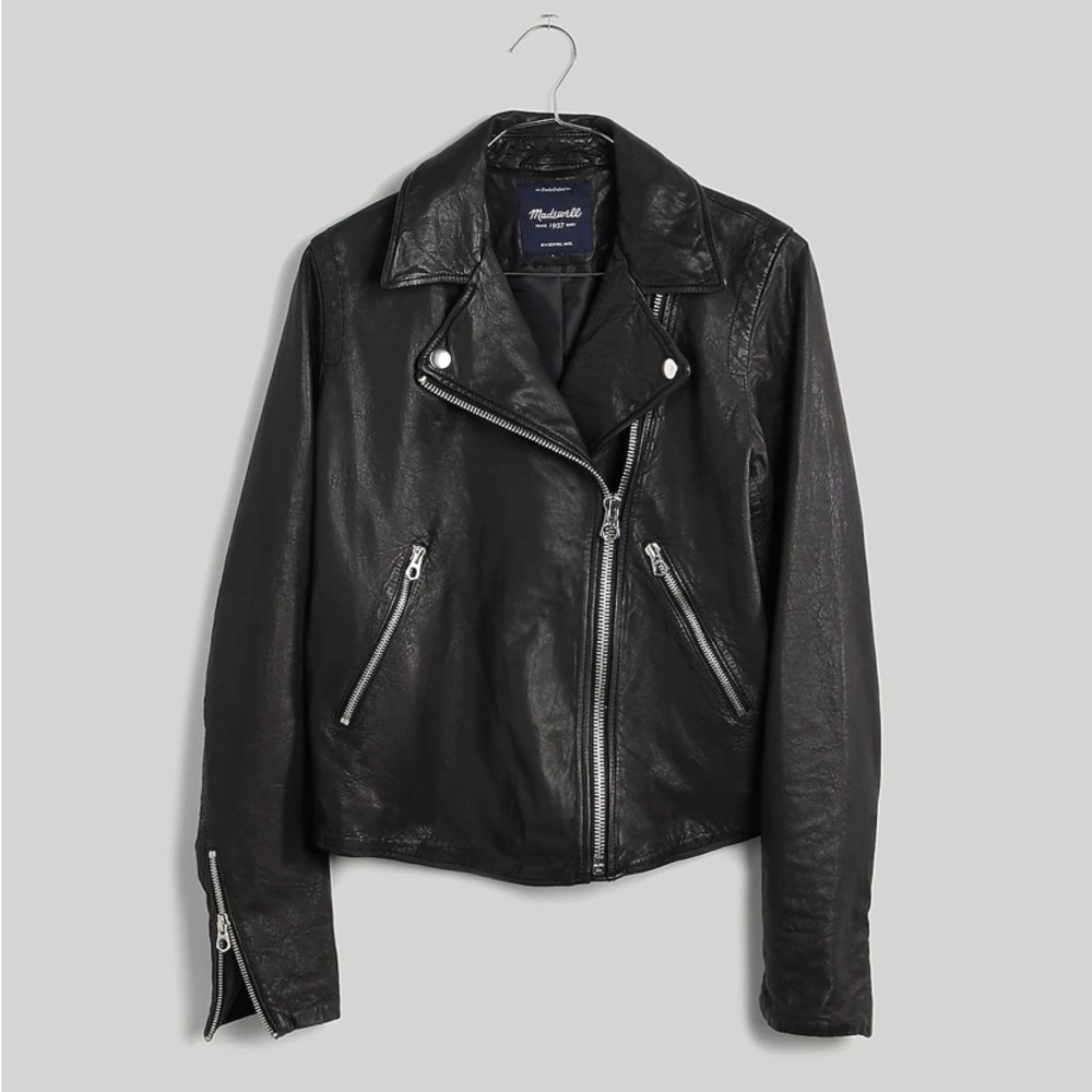 Madewell leather jacket xs